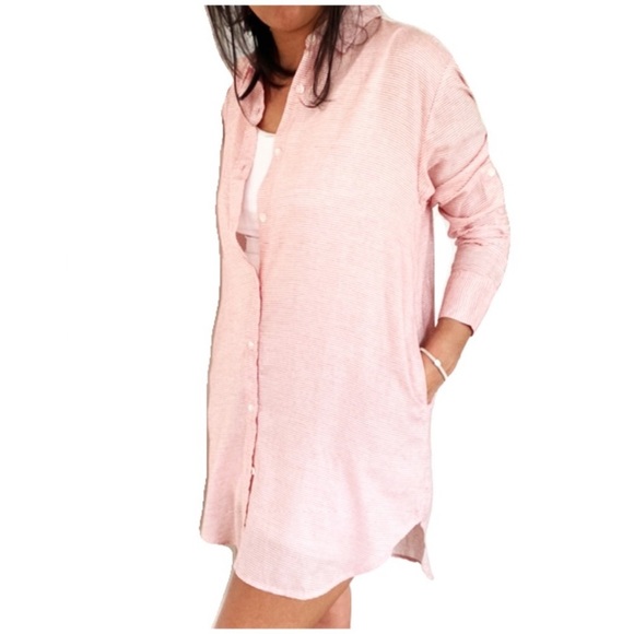 Onia Dresses & Skirts - Onia Marie Collared Shirt Dress in Spanish Red NWT